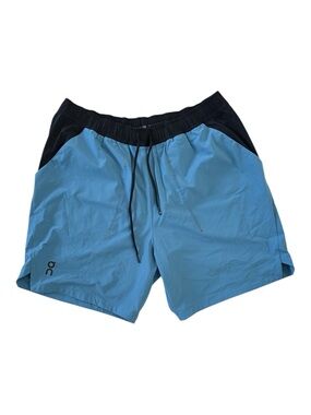 On Running Blue and Black Men's Performance Running Shorts